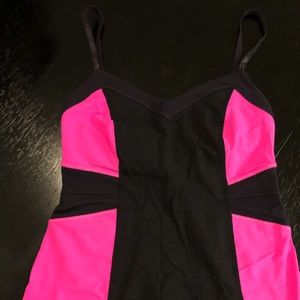 Lululemon hot pink/black tank top